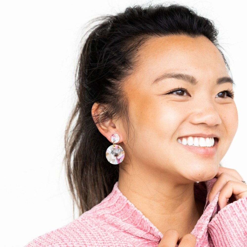 π 2/$20 - Multi-Color Acrylic Drop Earrings - Picture 10 of 10
